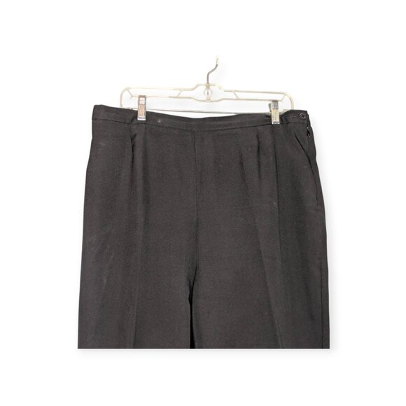 Liz Baker Black Straight Leg Dress Pants Zipper & Button Closure Women's Size 18 - Picture 13 of 15